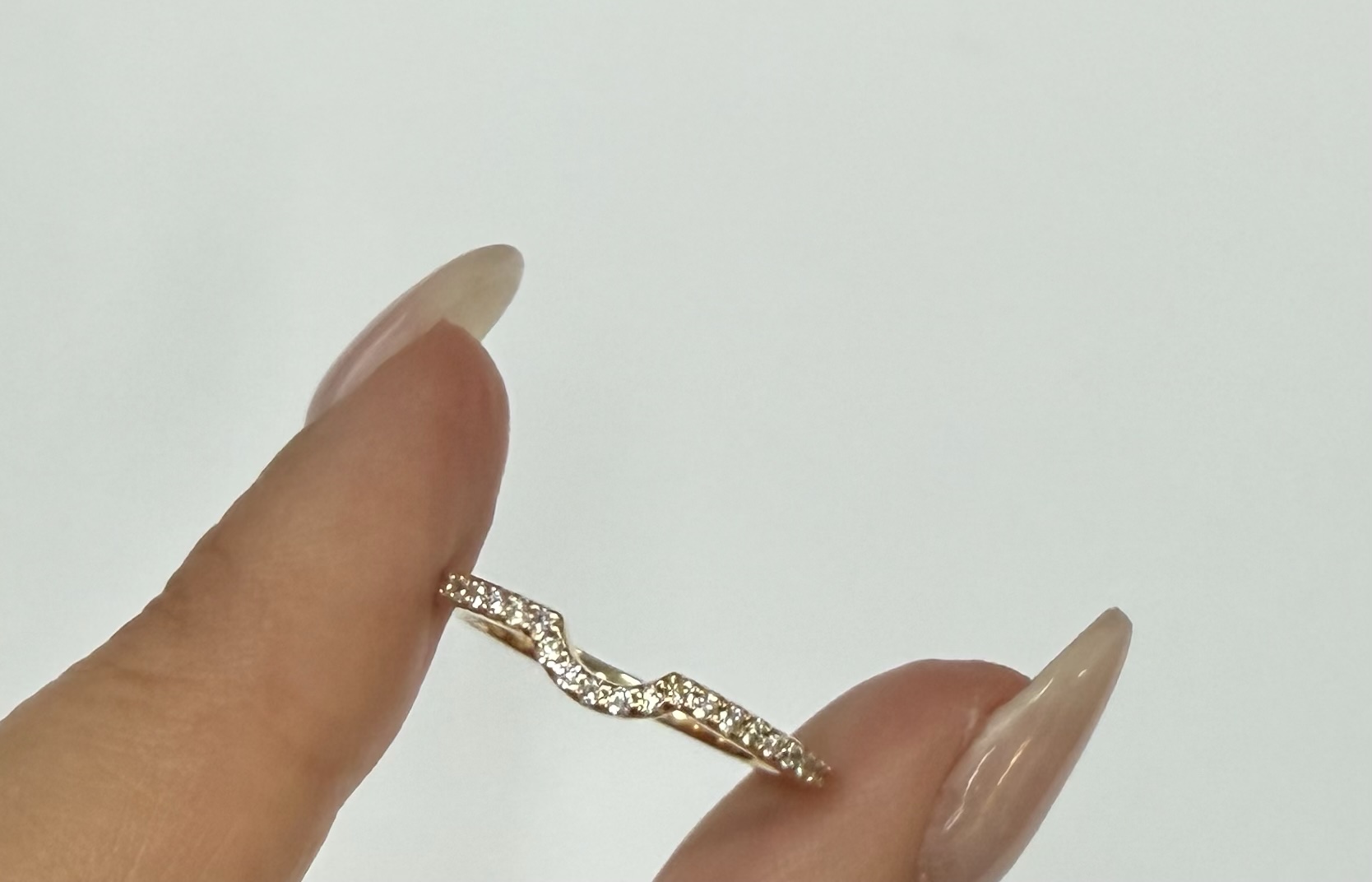 14k Yellow Gold 23 Stone Genuine .20 Cttw Round Brilliant Cut Diamond Fitted Band - Image 46