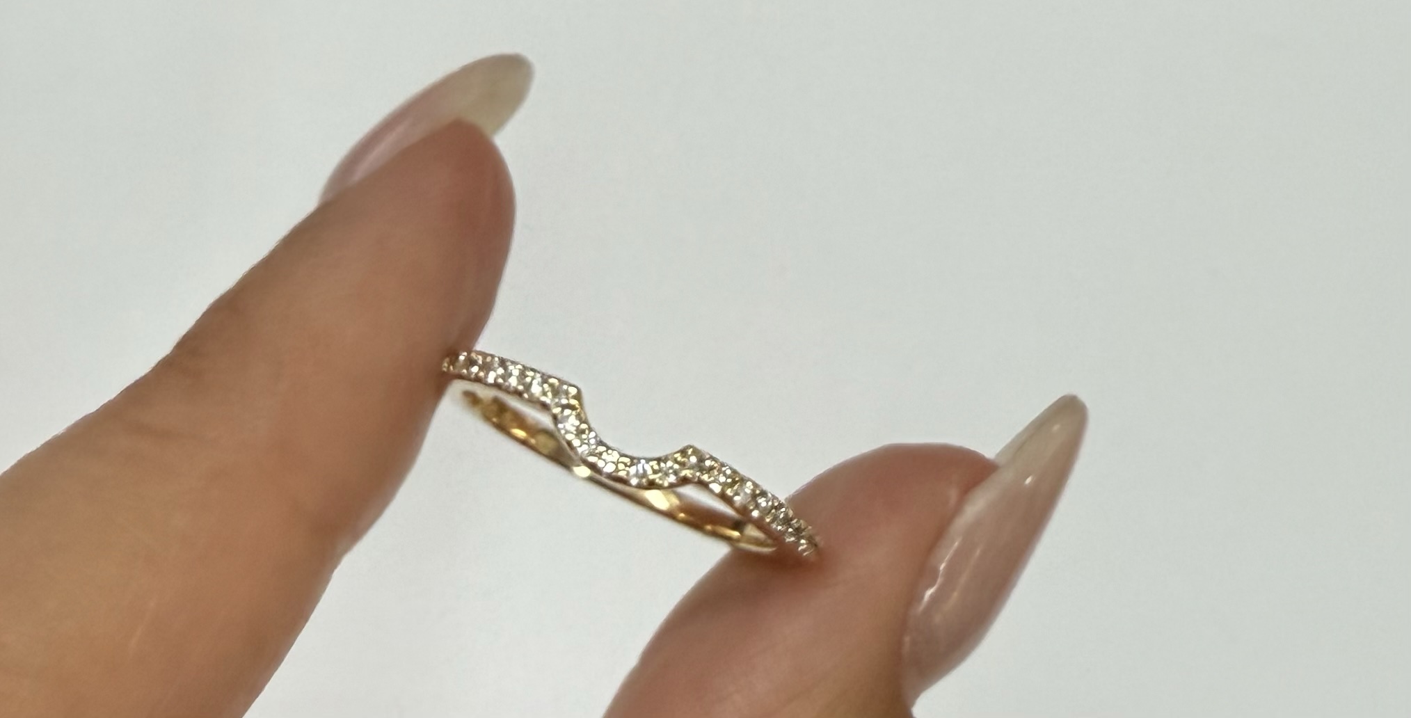 14k Yellow Gold 23 Stone Genuine .20 Cttw Round Brilliant Cut Diamond Fitted Band - Image 42