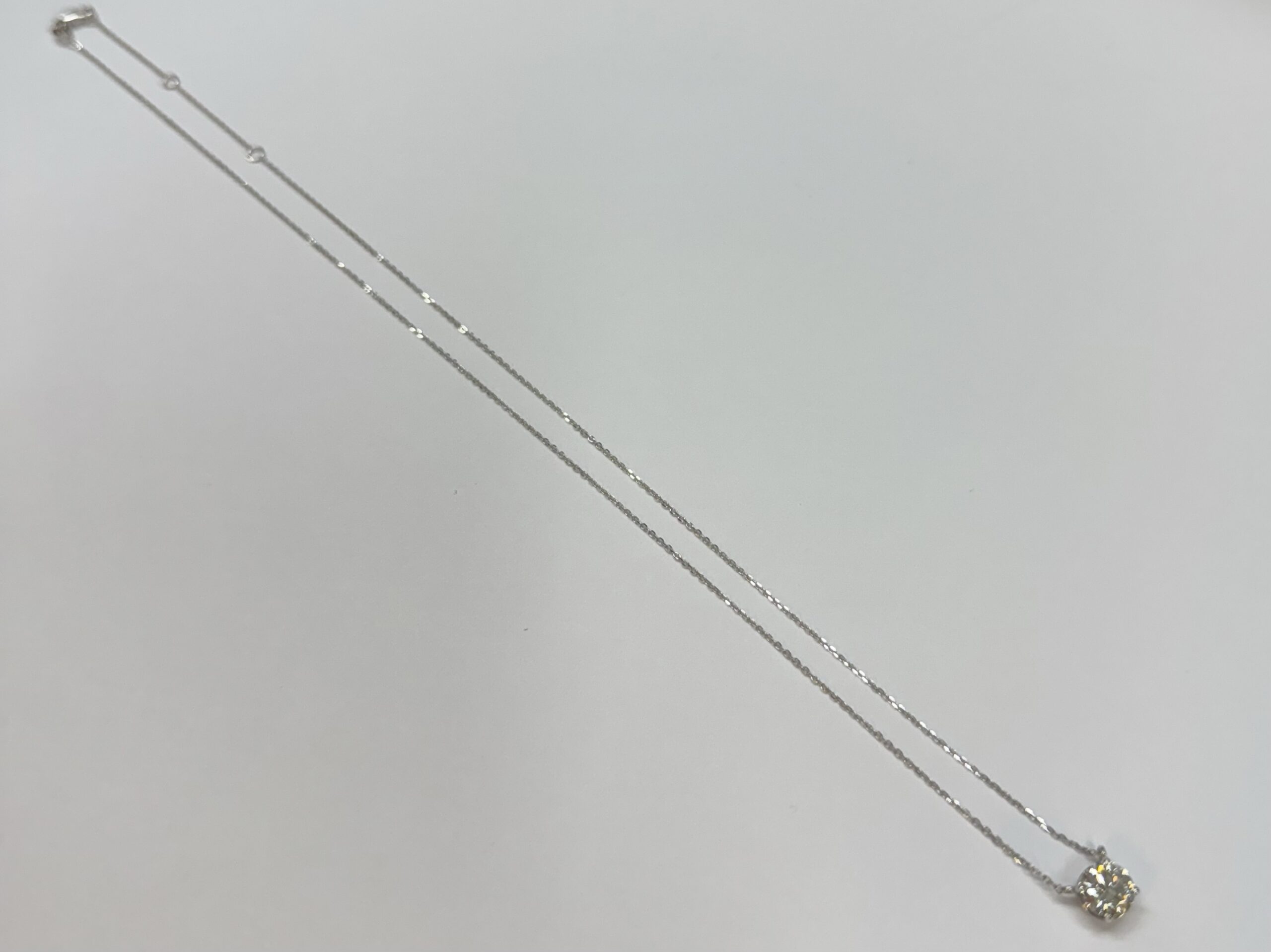 14k White Gold Genuine Lab Grown 1.02 Cttw Round Brilliant Cut Diamond Fixed Basket Set Pendant - Image 22