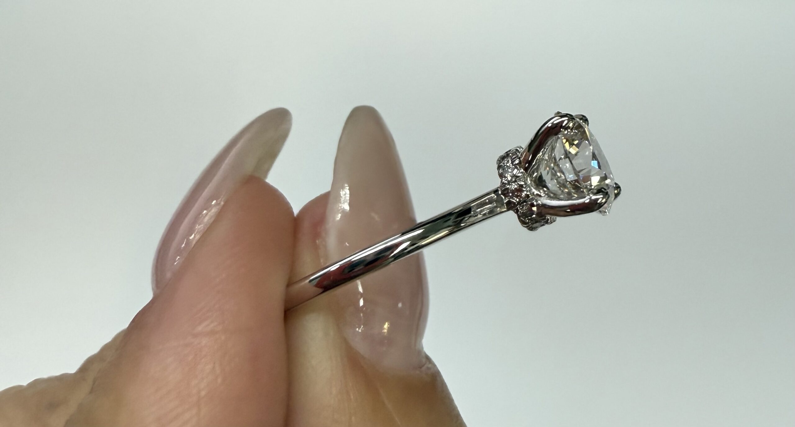 14k White Gold 1.50 Cttw Genuine Laboratory Grown Round Brilliant Cut Diamond Solitaire With Hidden Halo - Image 11