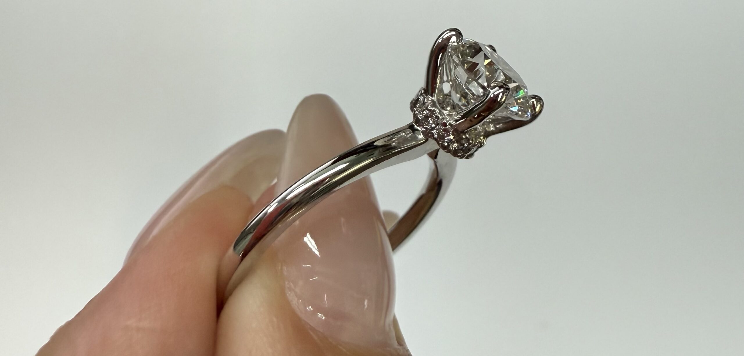 14k White Gold 1.50 Cttw Genuine Laboratory Grown Round Brilliant Cut Diamond Solitaire With Hidden Halo - Image 12