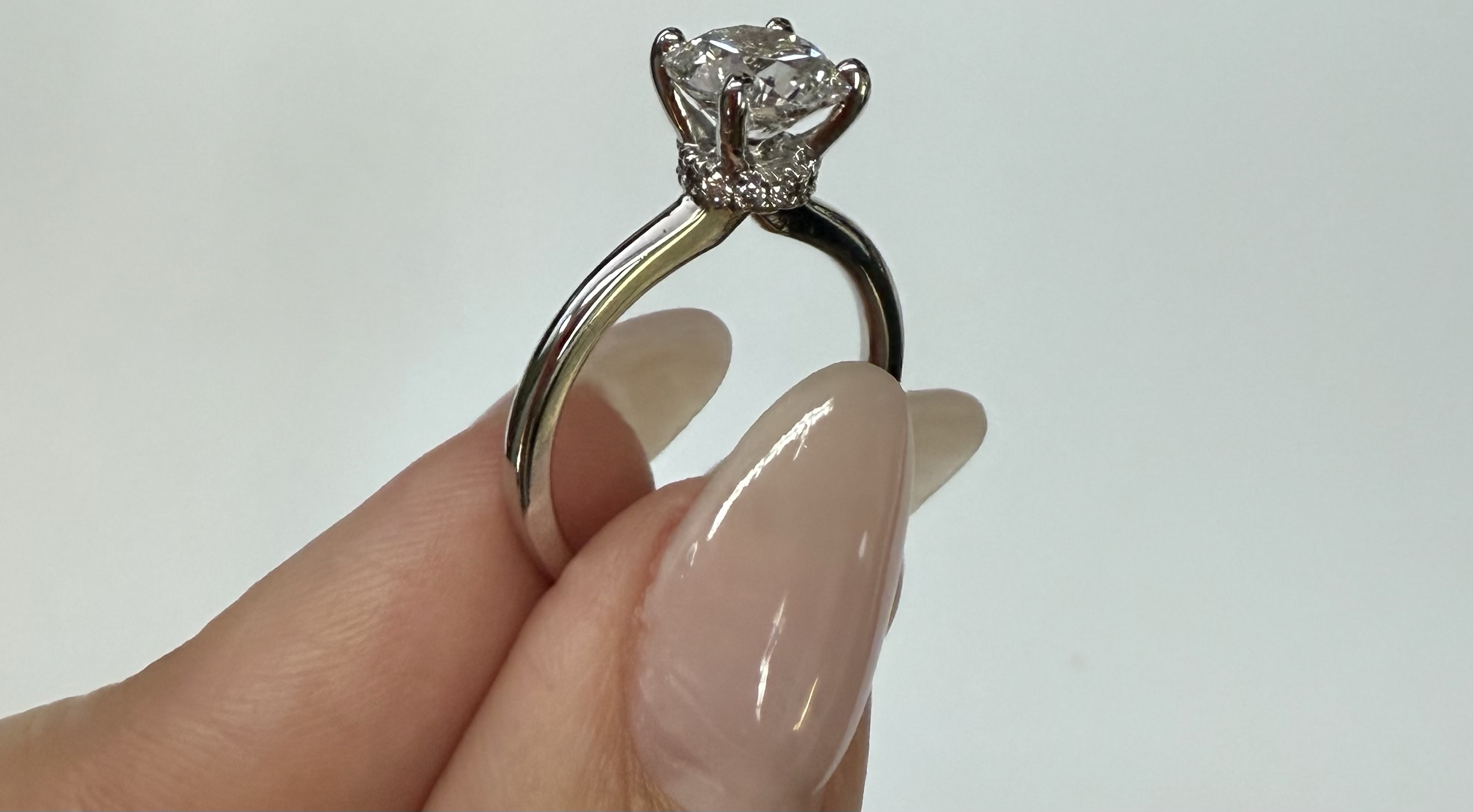 14k White Gold 1.50 Cttw Genuine Laboratory Grown Round Brilliant Cut Diamond Solitaire With Hidden Halo - Image 14