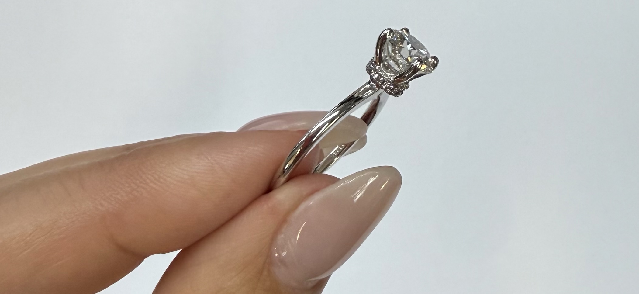 14k White Gold 1.50 Cttw Genuine Laboratory Grown Round Brilliant Cut Diamond Solitaire With Hidden Halo - Image 16