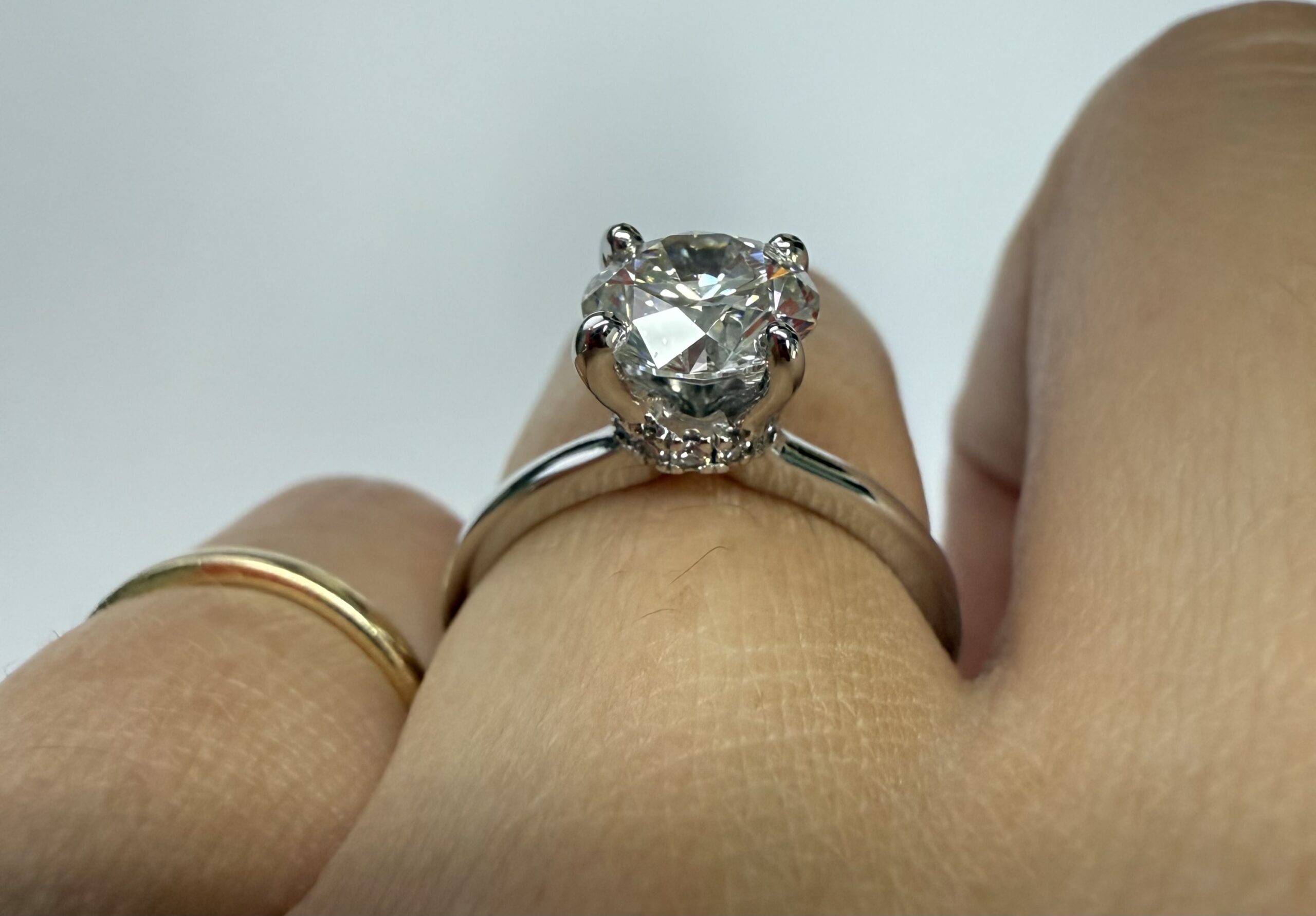14k White Gold 1.50 Cttw Genuine Laboratory Grown Round Brilliant Cut Diamond Solitaire With Hidden Halo - Image 24