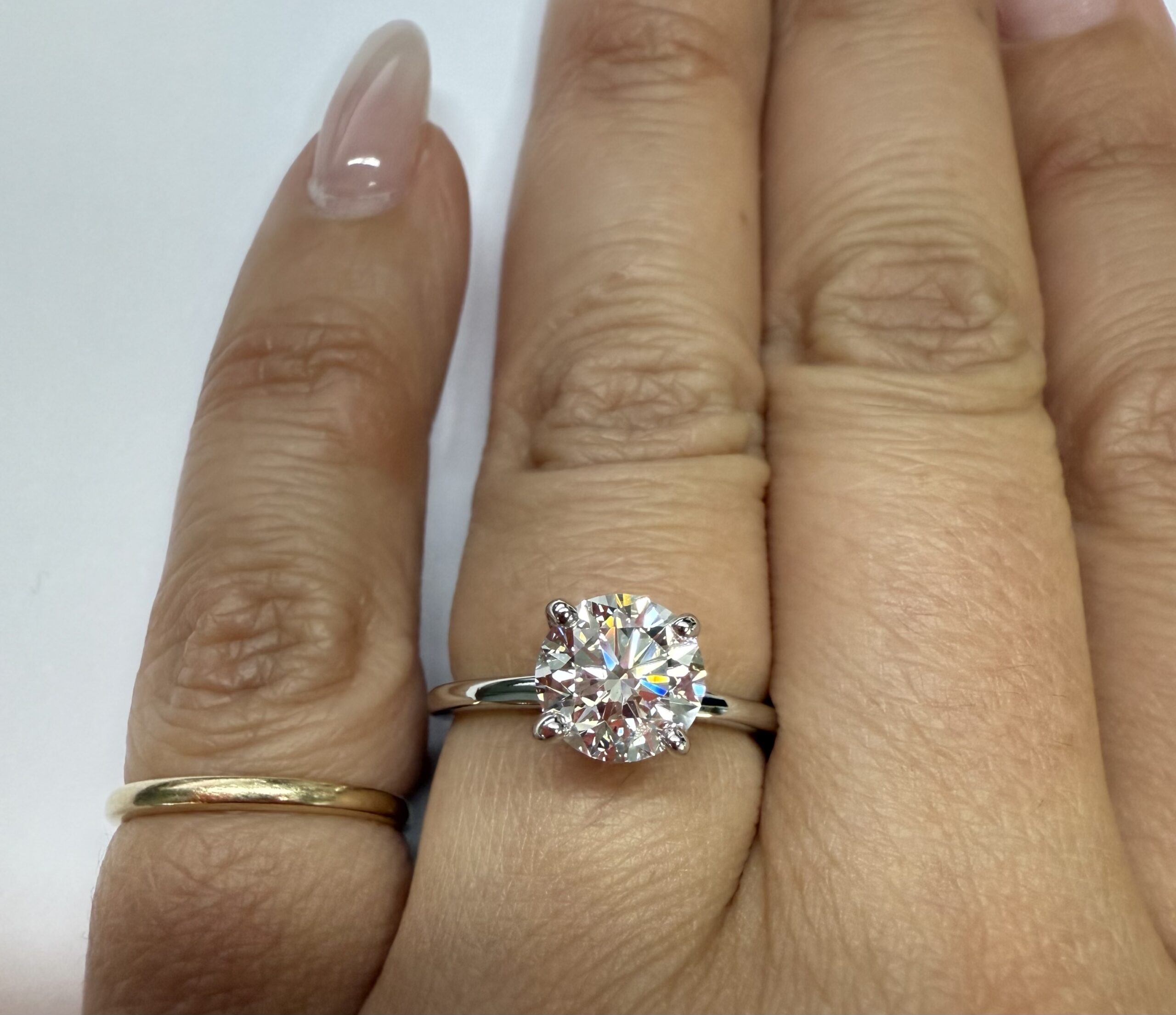 14k White Gold 1.50 Cttw Genuine Laboratory Grown Round Brilliant Cut Diamond Solitaire With Hidden Halo - Image 40