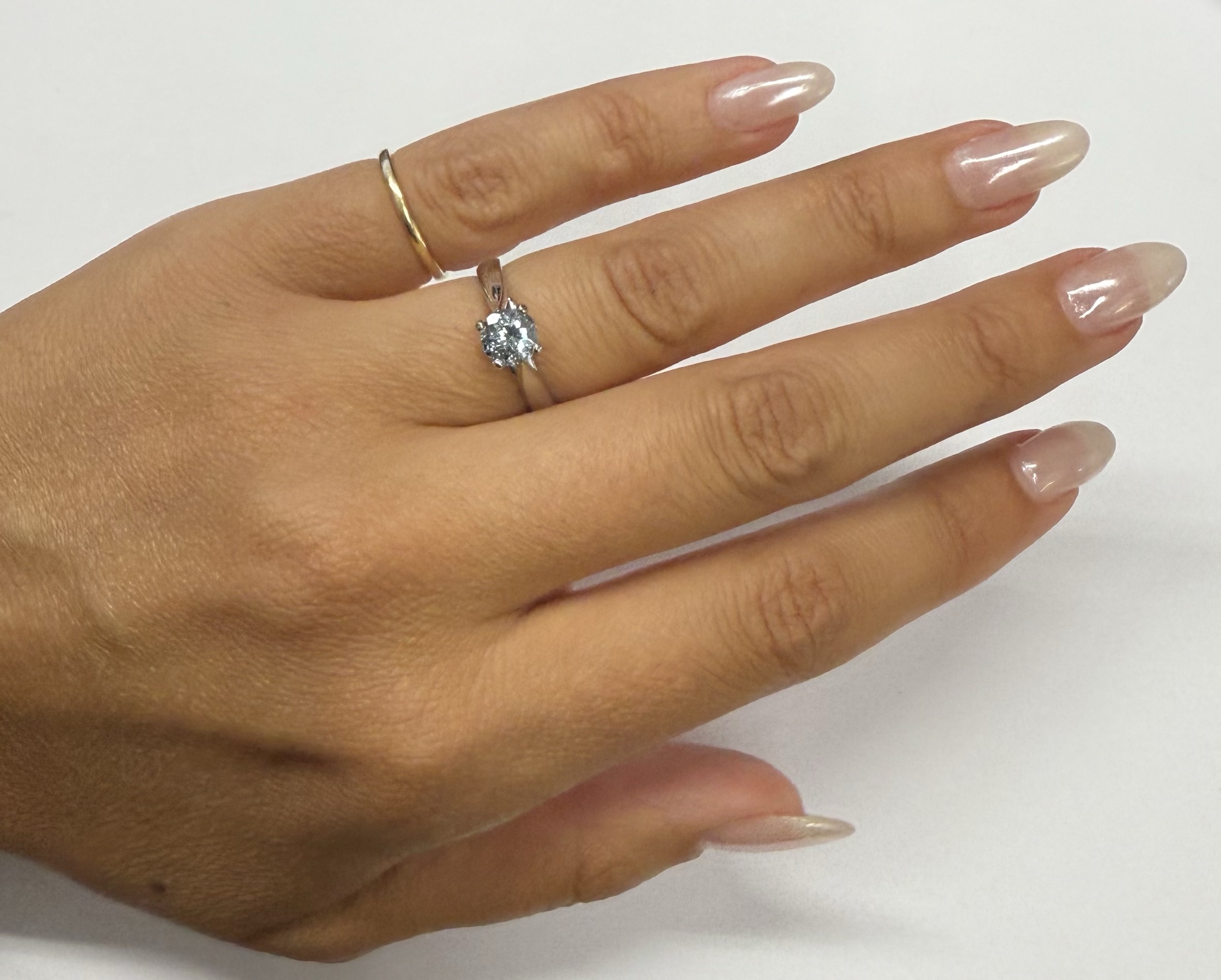 Platinum 3/4 Carat Genuine Aquamarine Ring - Image 12