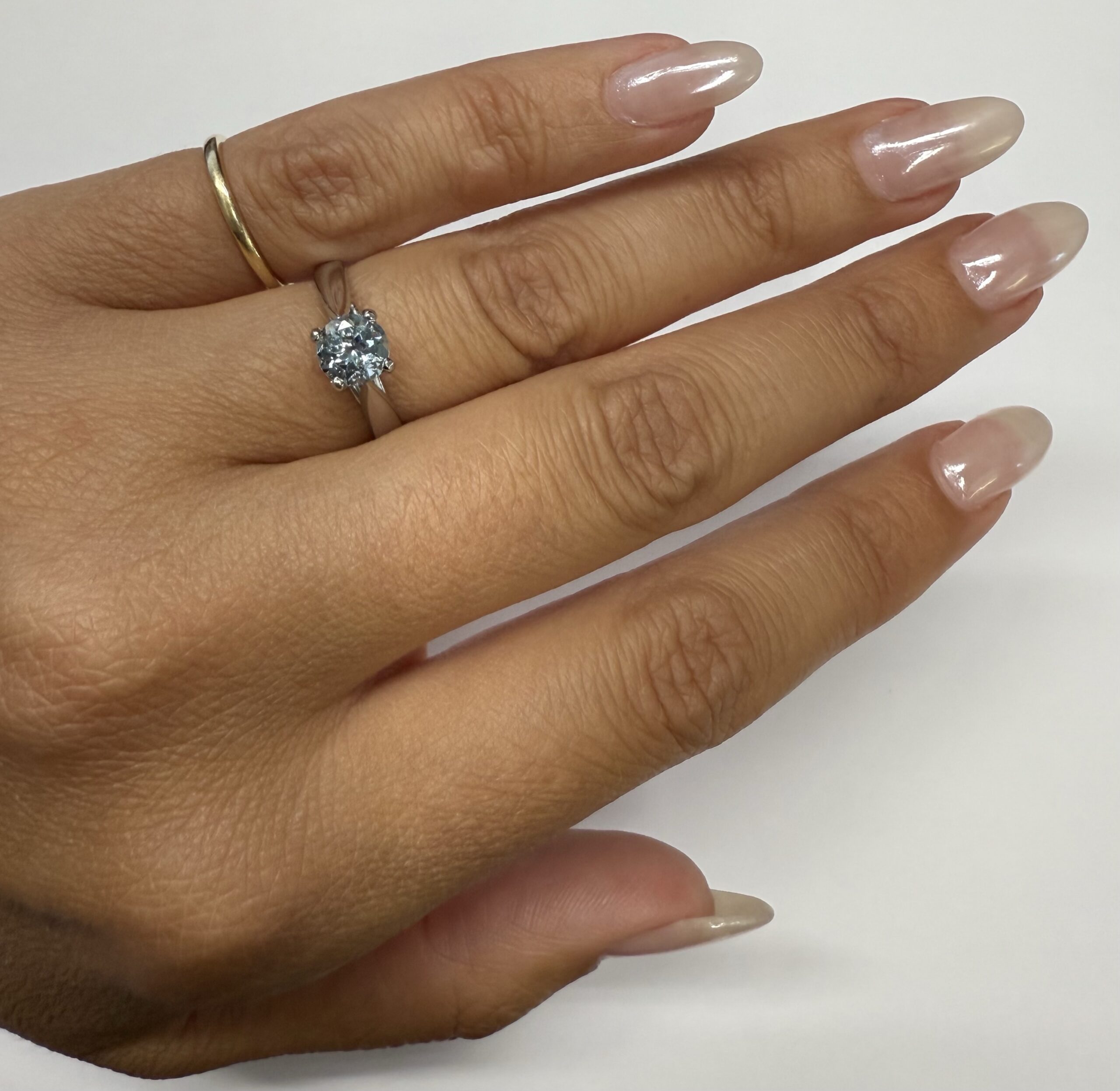 Platinum 3/4 Carat Genuine Aquamarine Ring - Image 17