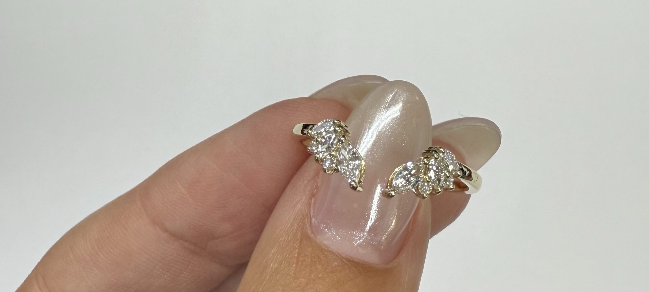 14k Yellow Gold Genuine Laboratory Grown .28 Cttw Marquise & Round Brilliant Cut Diamond Split Band - Image 12