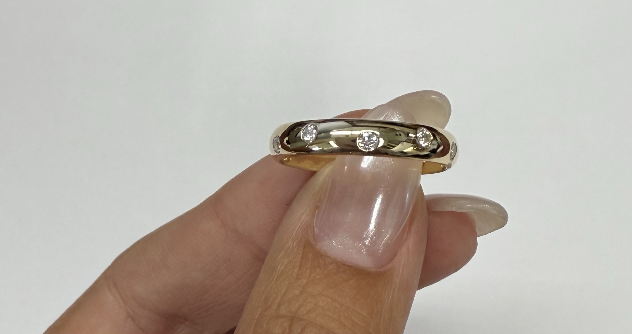 14k Yellow Gold Genuine 4 MM 1/4 Cttw Round Brilliant Cut Diamond Scattered Band - Image 12