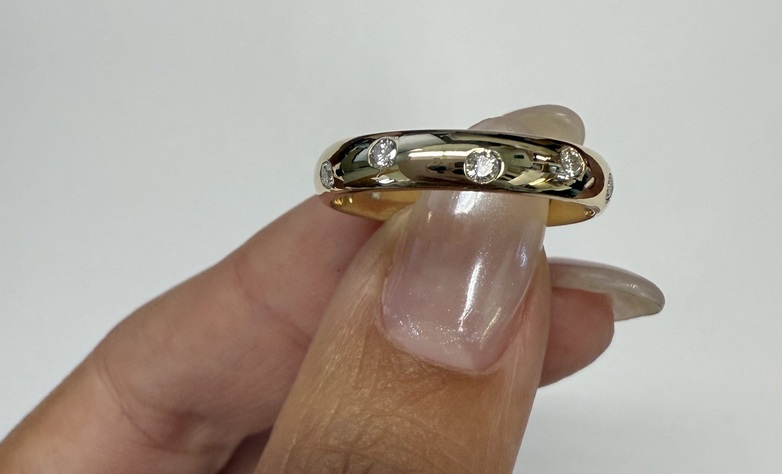 14k Yellow Gold Genuine 4 MM 1/4 Cttw Round Brilliant Cut Diamond Scattered Band - Image 13