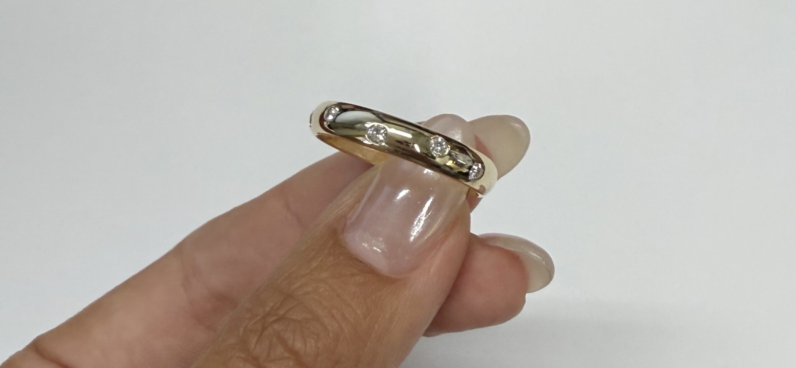 14k Yellow Gold Genuine 4 MM 1/4 Cttw Round Brilliant Cut Diamond Scattered Band - Image 15