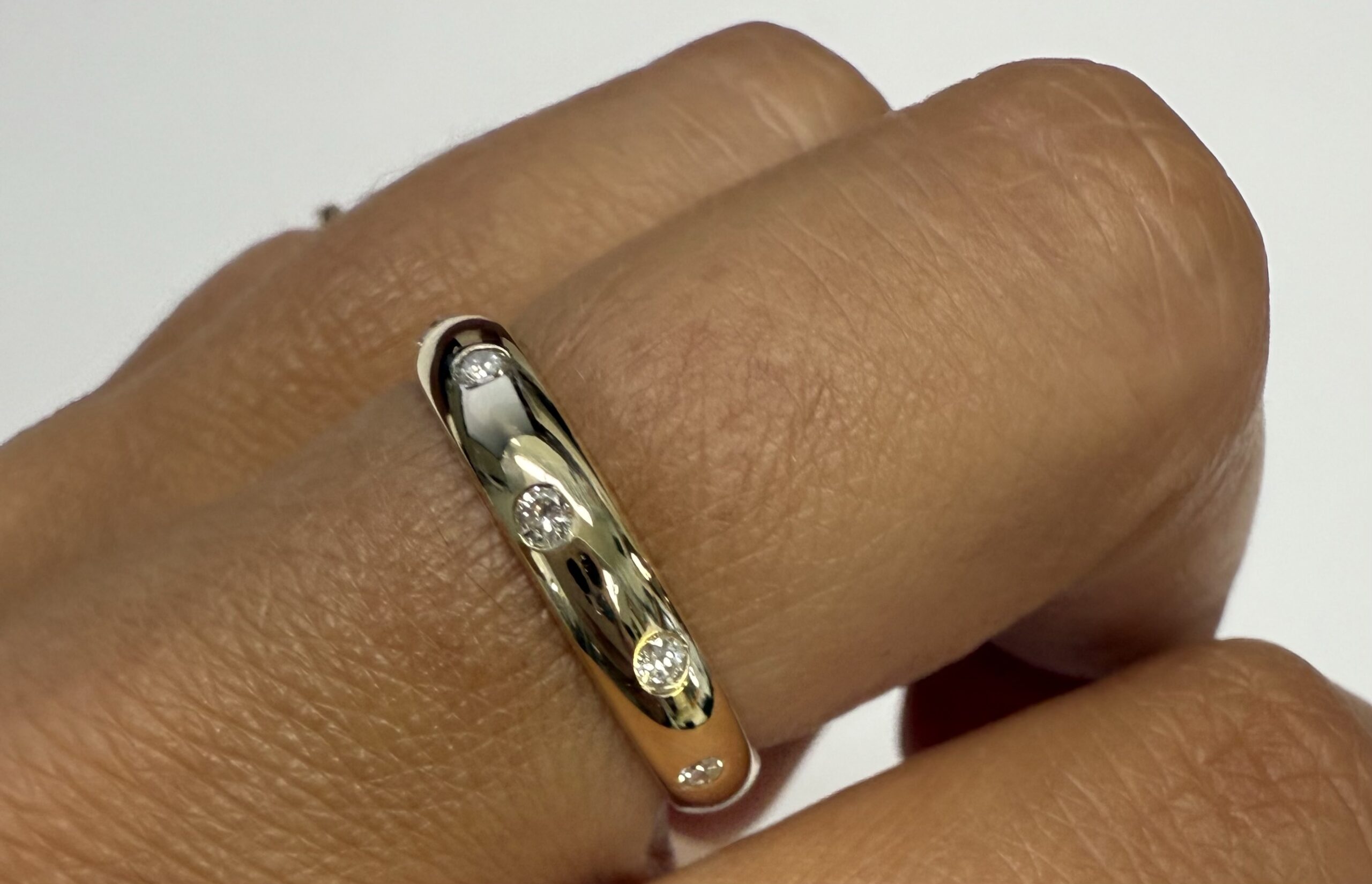 14k Yellow Gold Genuine 4 MM 1/4 Cttw Round Brilliant Cut Diamond Scattered Band - Image 23