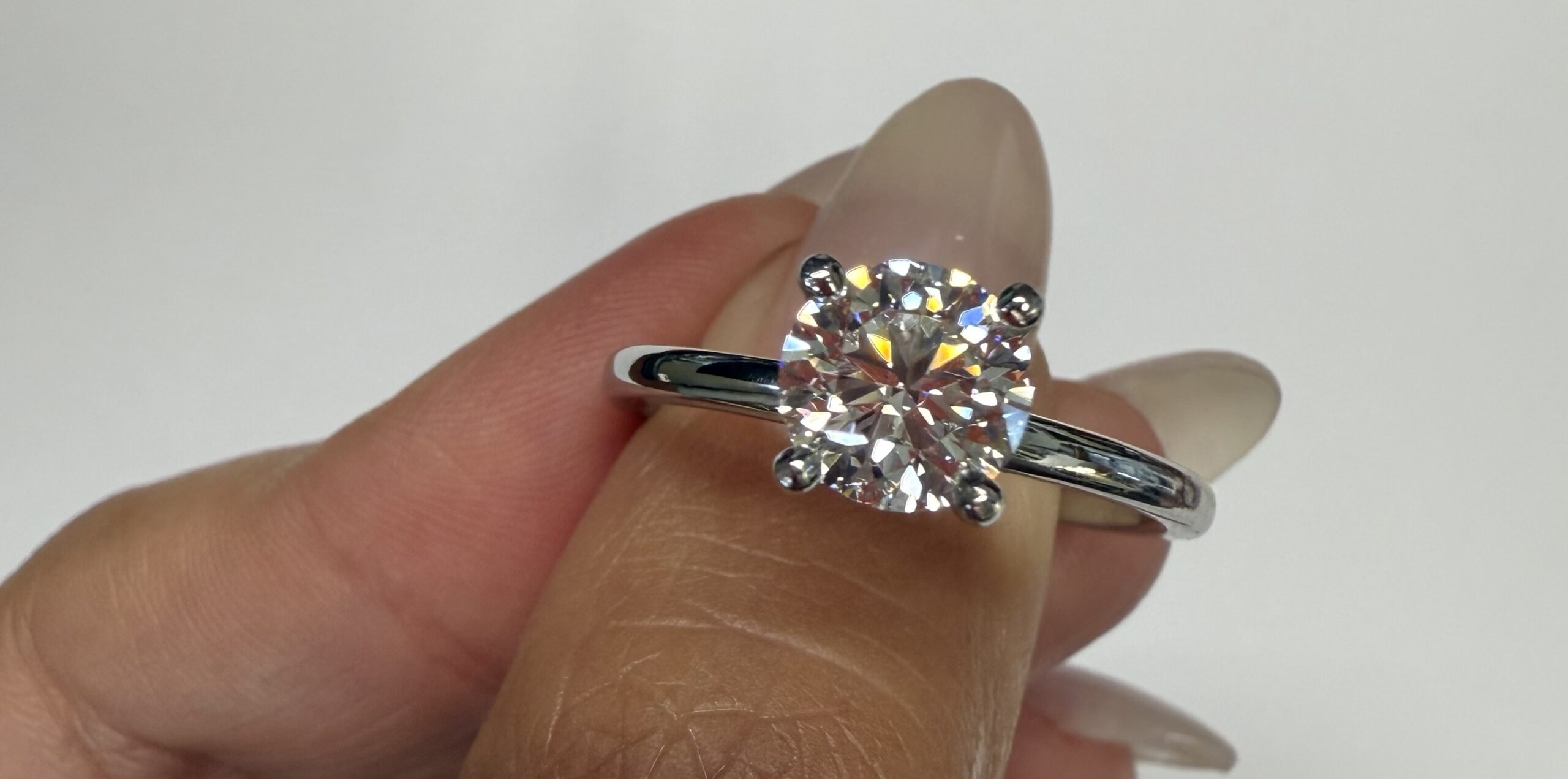 Platinum Genuine Laboratory Grown 1.48 Carat Round Brilliant Cut Diamond Solitaire - Image 25