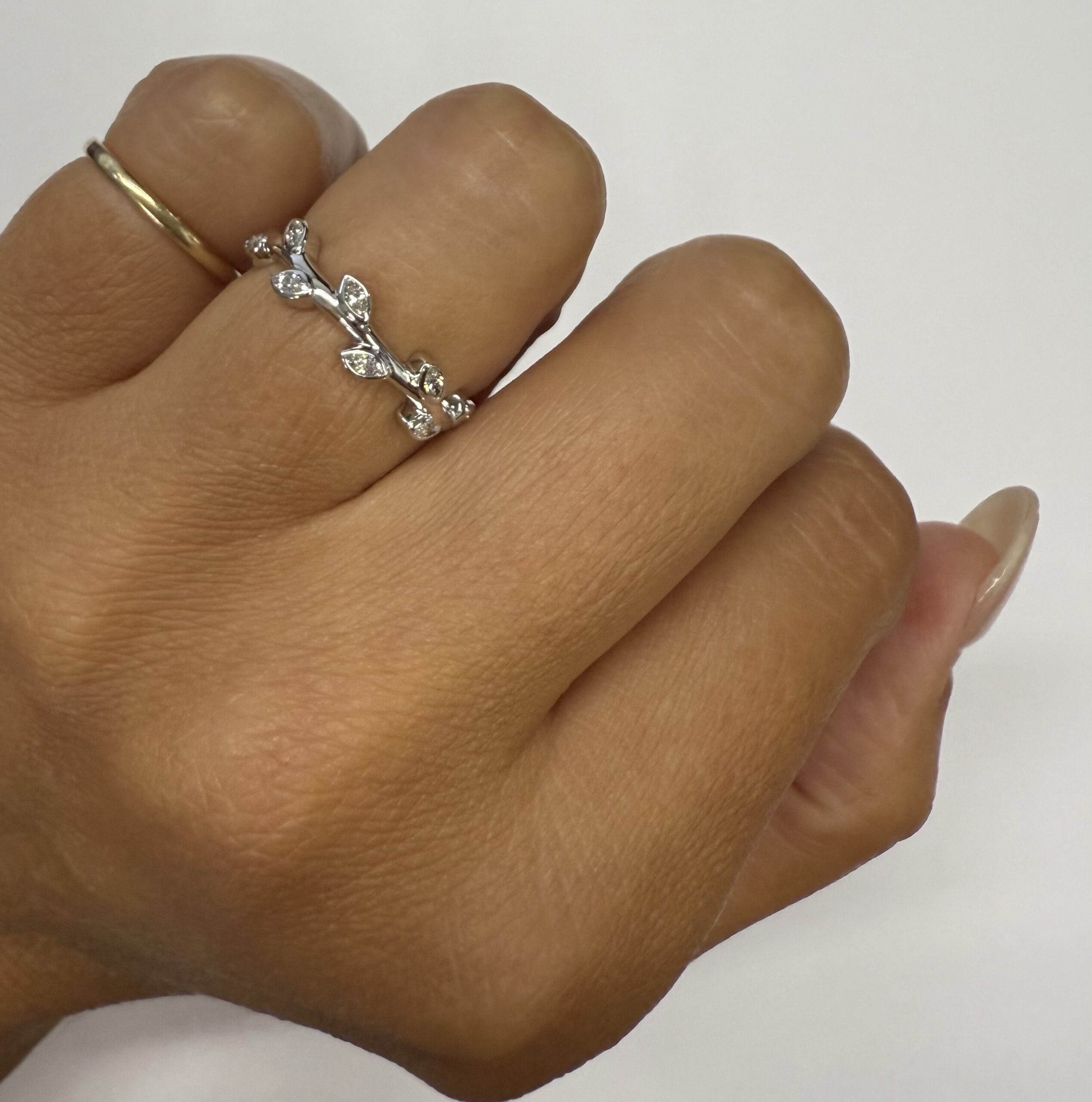 14k White Gold Genuine 1/4 Cttw Marquise Diamond Bezel Band - Image 40