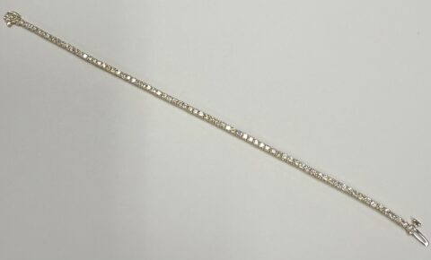 14k Yellow Gold Genuine 2.50 Cttw Round Brilliant Cut Diamond Tennis Bracelet