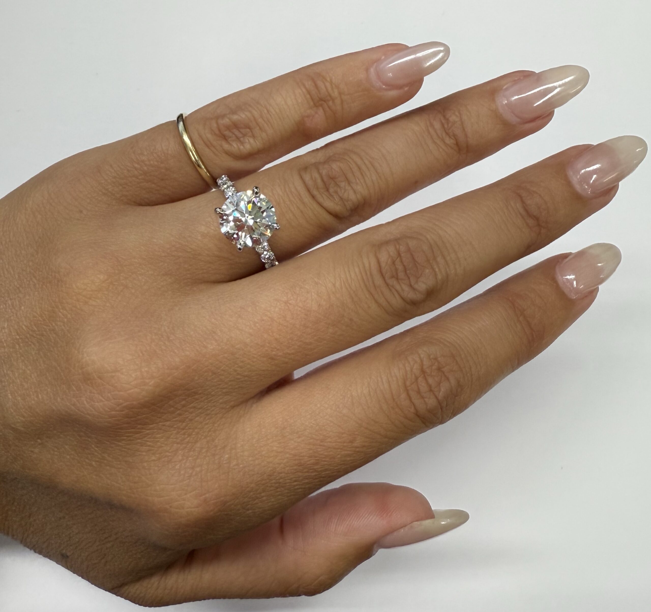 14k White Gold 3.02 Carat Lab Grown Round Brilliant Cut Diamond Solitaire - Image 29