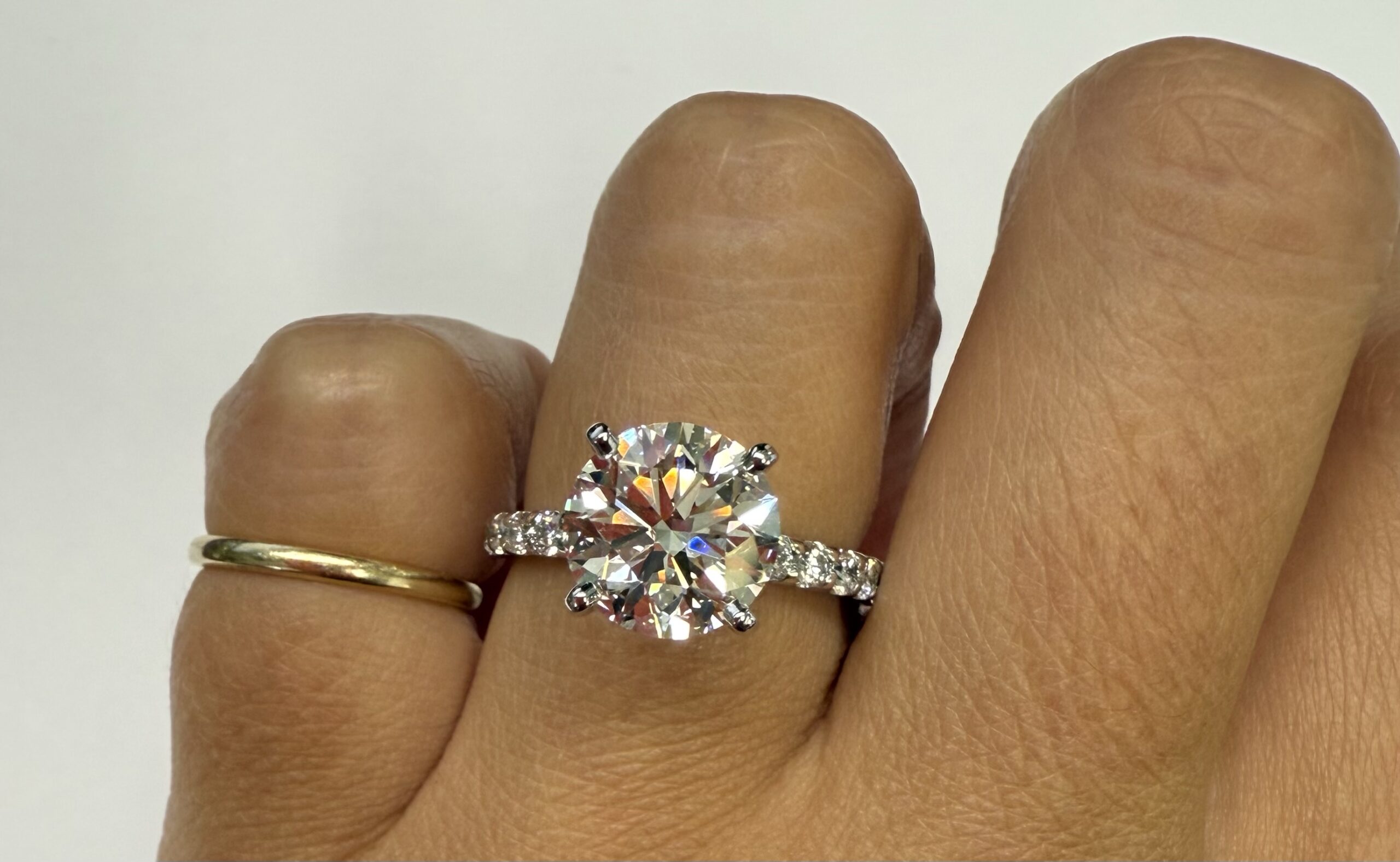 14k White Gold 3.02 Carat Lab Grown Round Brilliant Cut Diamond Solitaire - Image 38