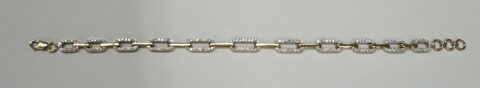 14k 2tone Genuine 1.05 Cttw Lab Grown Round Brilliant Cut Diamond Paperclip Link Bracelet