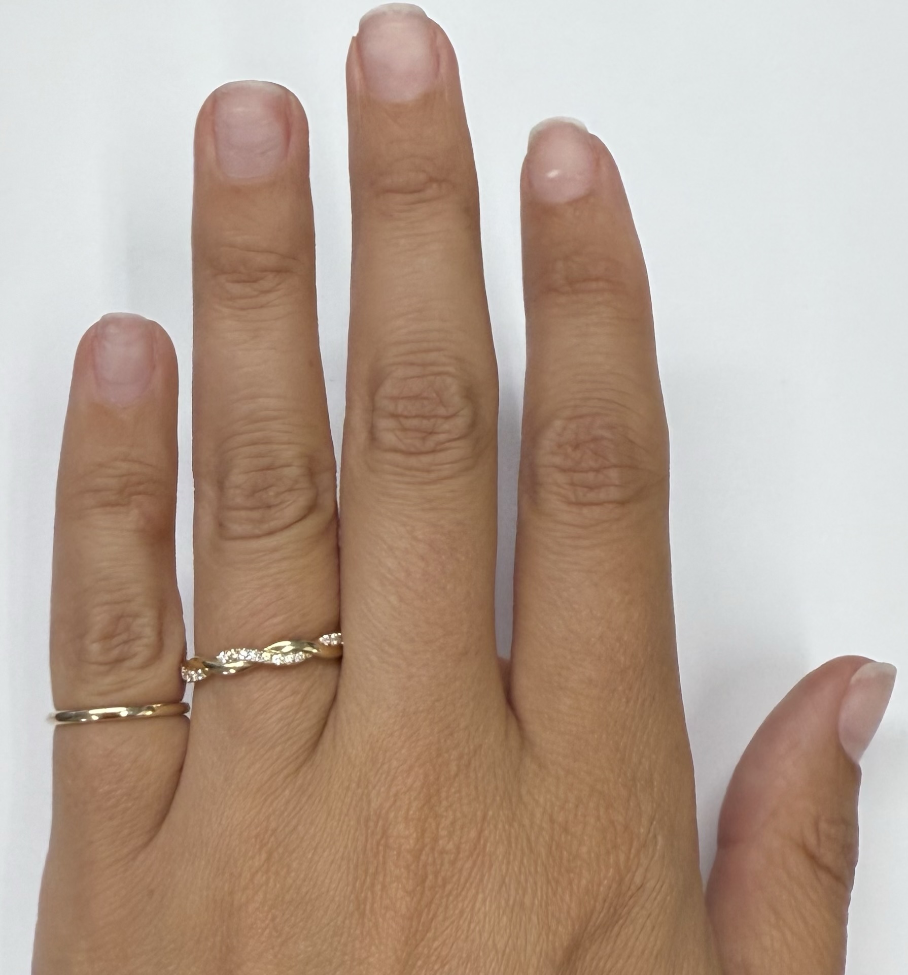 14k Yellow Gold Genuine .15 Cttw Round Brilliant Cut Diamond Braided Band - Image 19