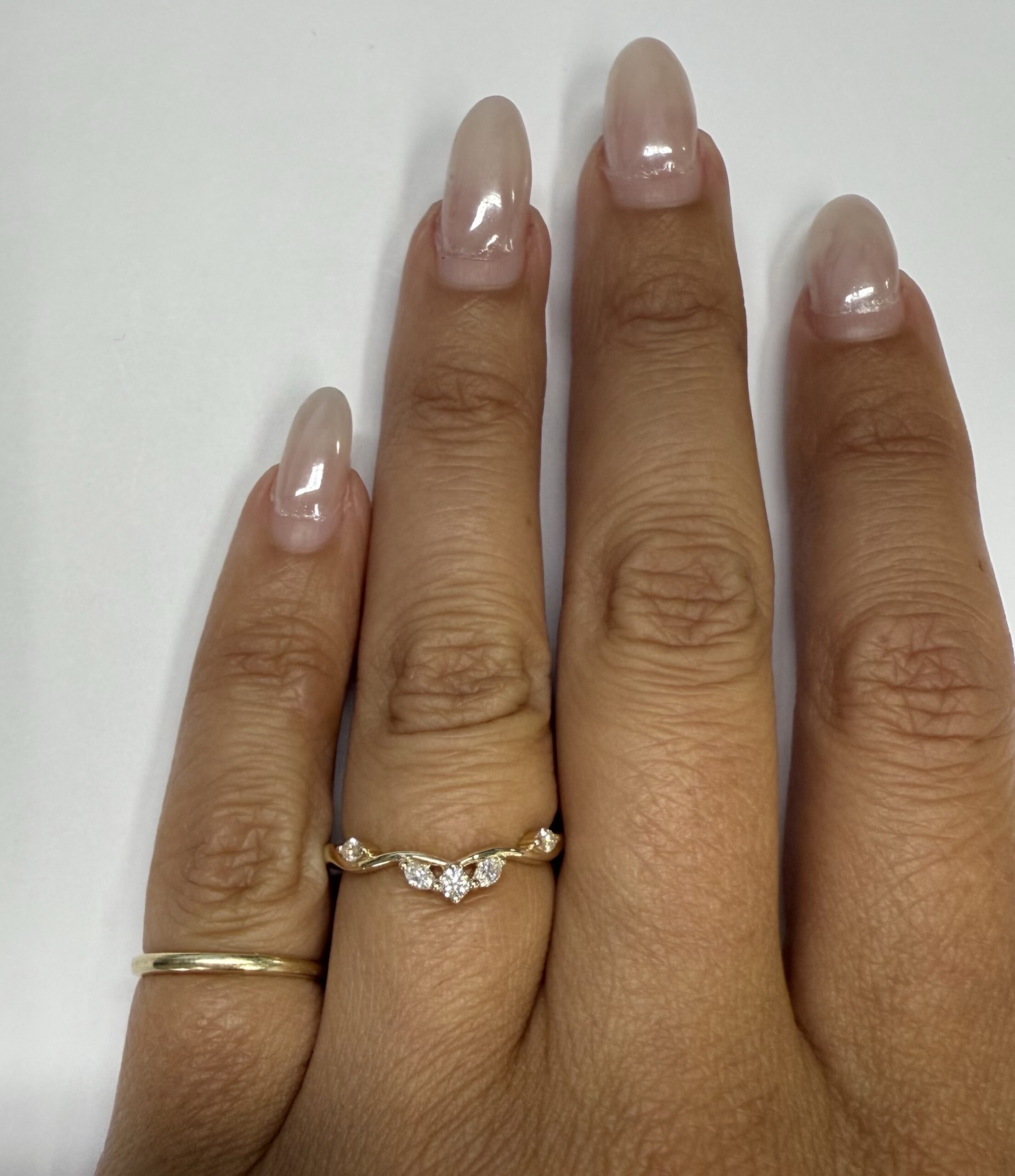 14k Yellow Gold Genuine 5 Stone .18 Cttw Round & Marquise Diamond Woven Band - Image 32