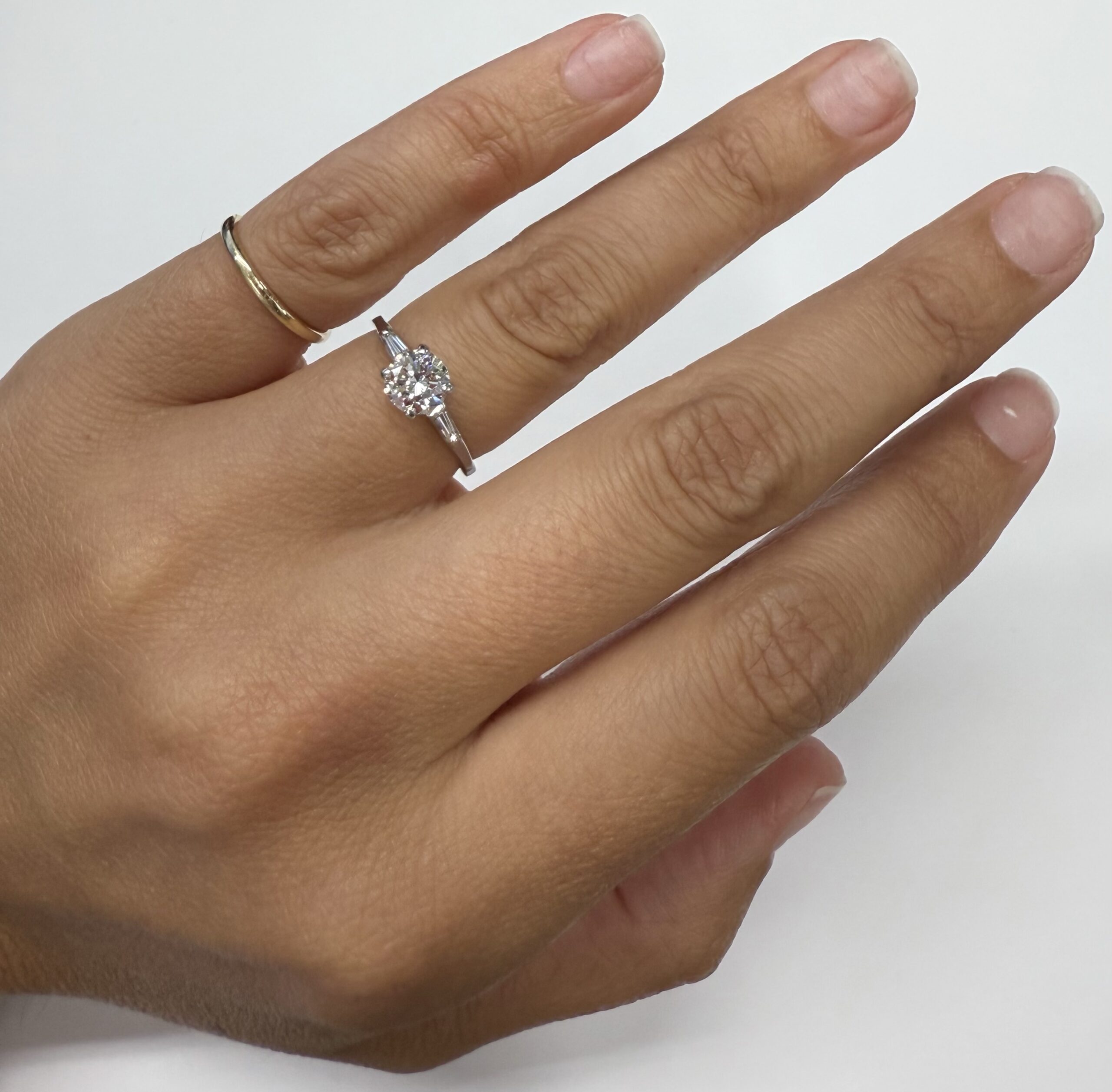 Antique Platinum Genuine .75 Carat Round Brilliant Cut Diamond Ring - Image 42