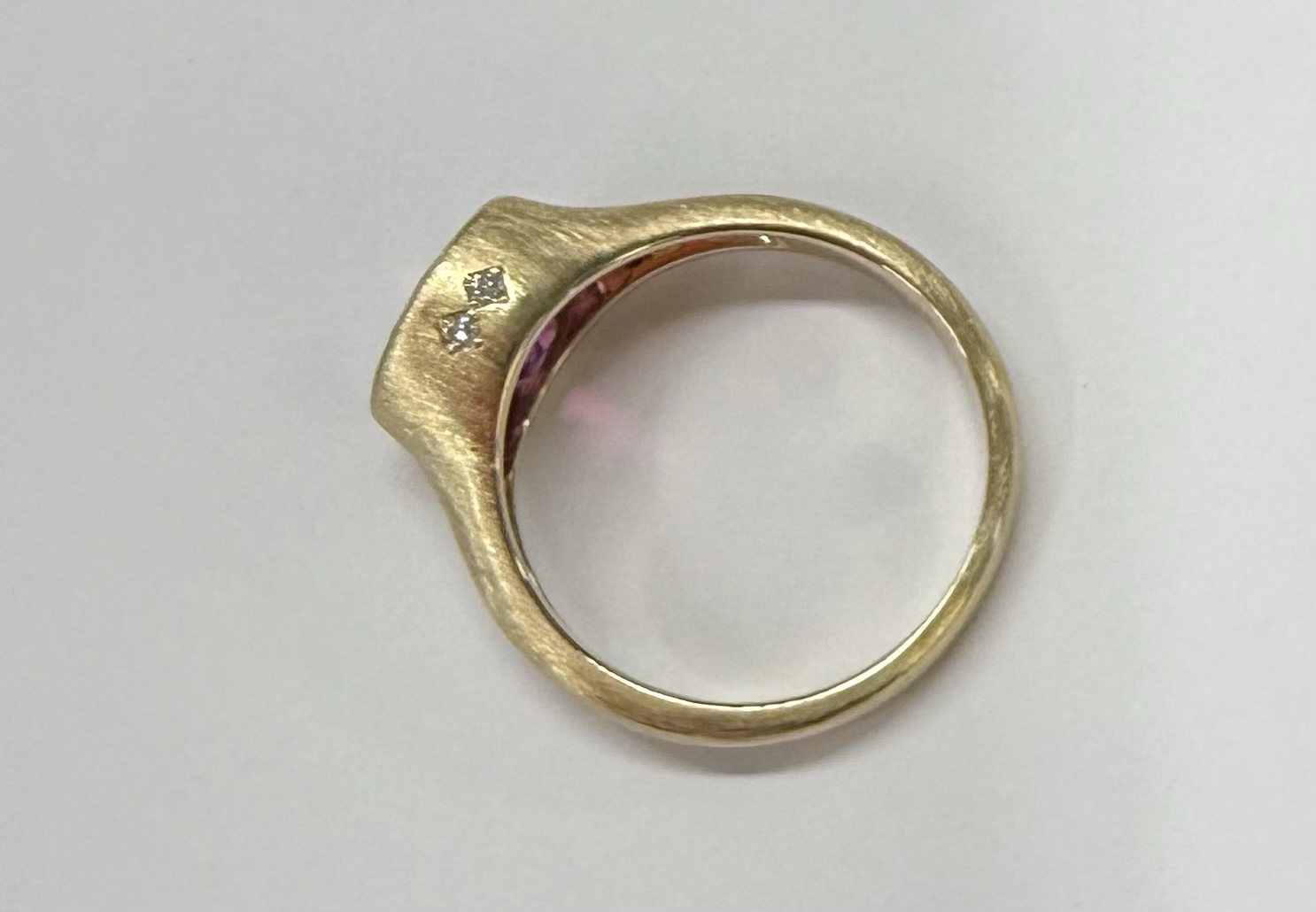 14k Yellow Gold Genuine 1.57 Cttw Pink Tourmaline & Diamond Bezel Ring - Image 41