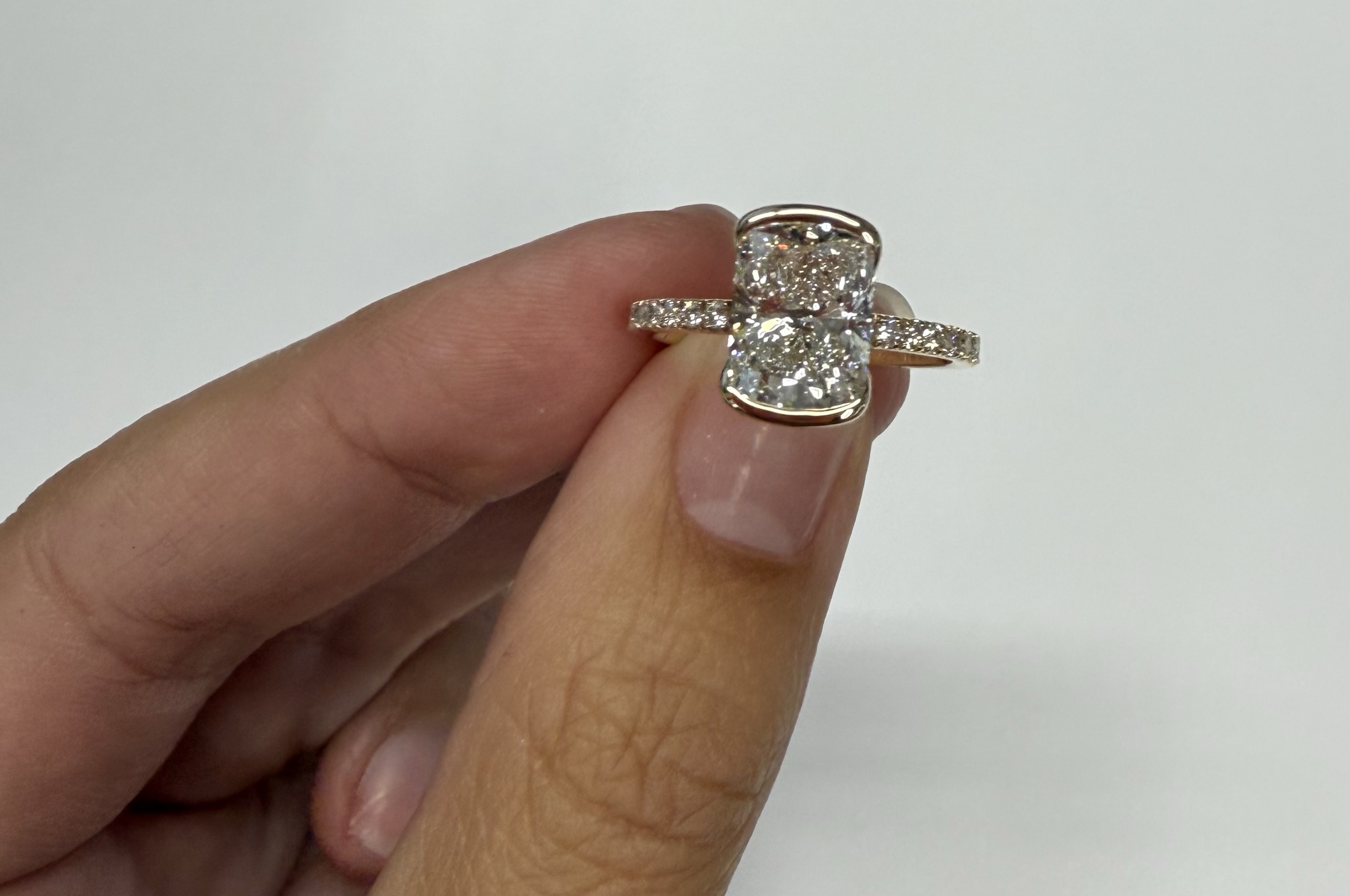 14k Yellow Gold Genuine IGI Certified 2.09 Carat Laboratory Grown Cushion Brilliant Cut Diamond - Image 6