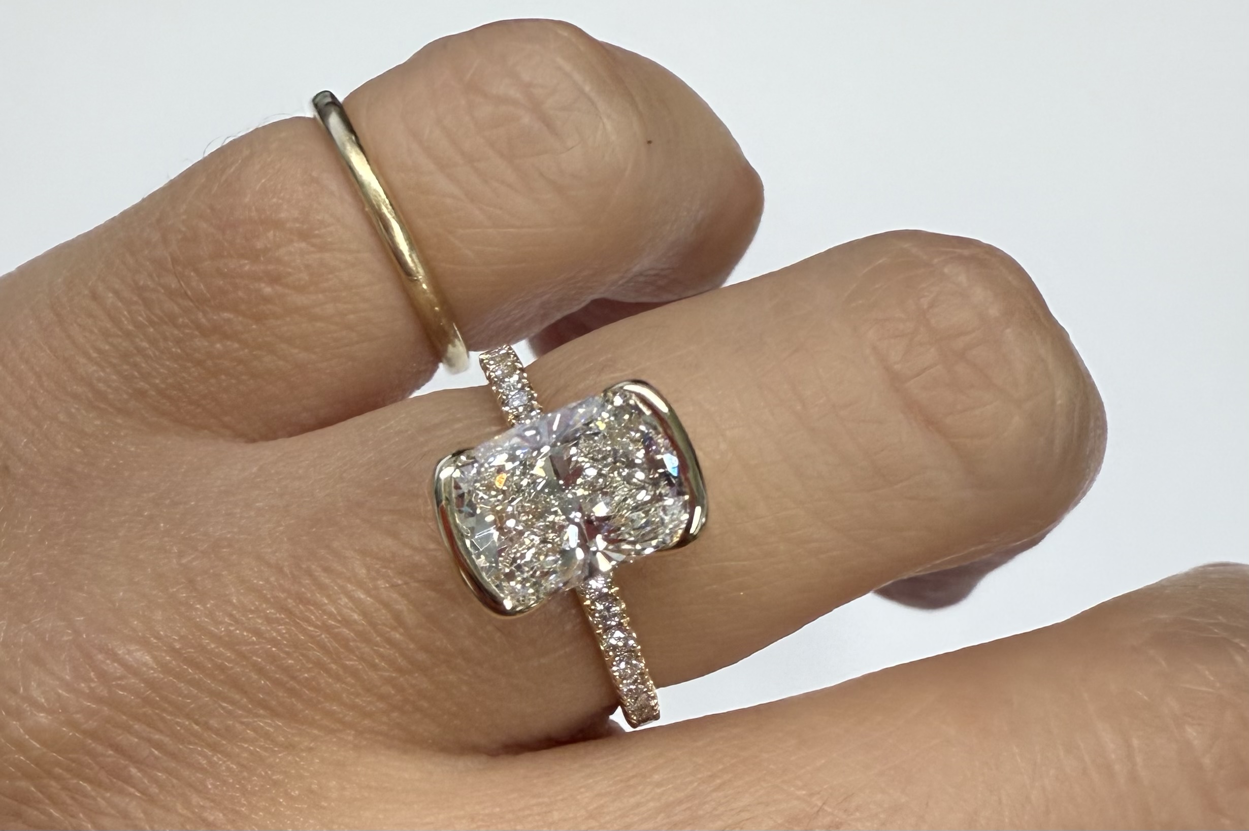 14k Yellow Gold Genuine IGI Certified 2.09 Carat Laboratory Grown Cushion Brilliant Cut Diamond - Image 15