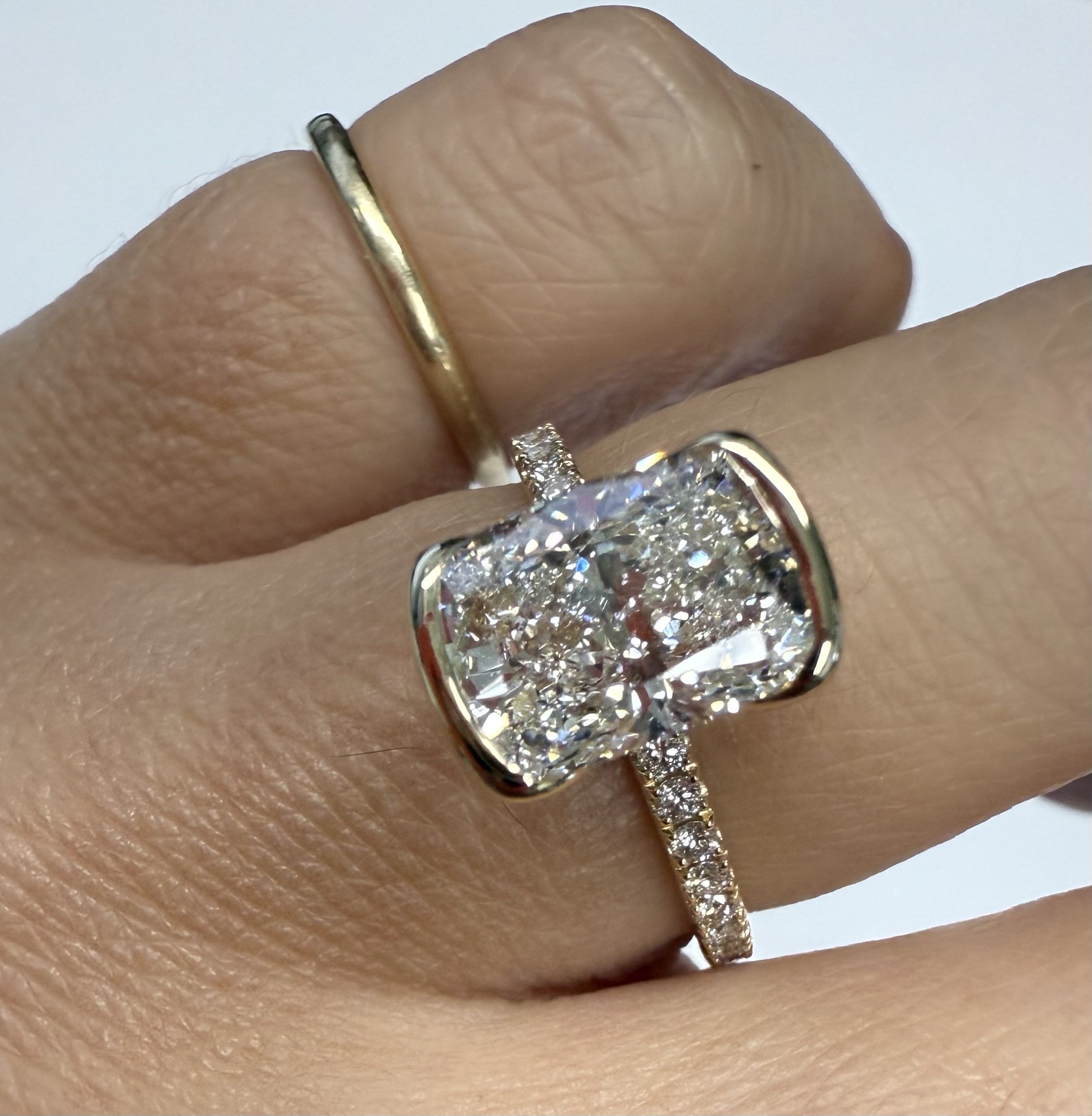 14k Yellow Gold Genuine IGI Certified 2.09 Carat Laboratory Grown Cushion Brilliant Cut Diamond - Image 16