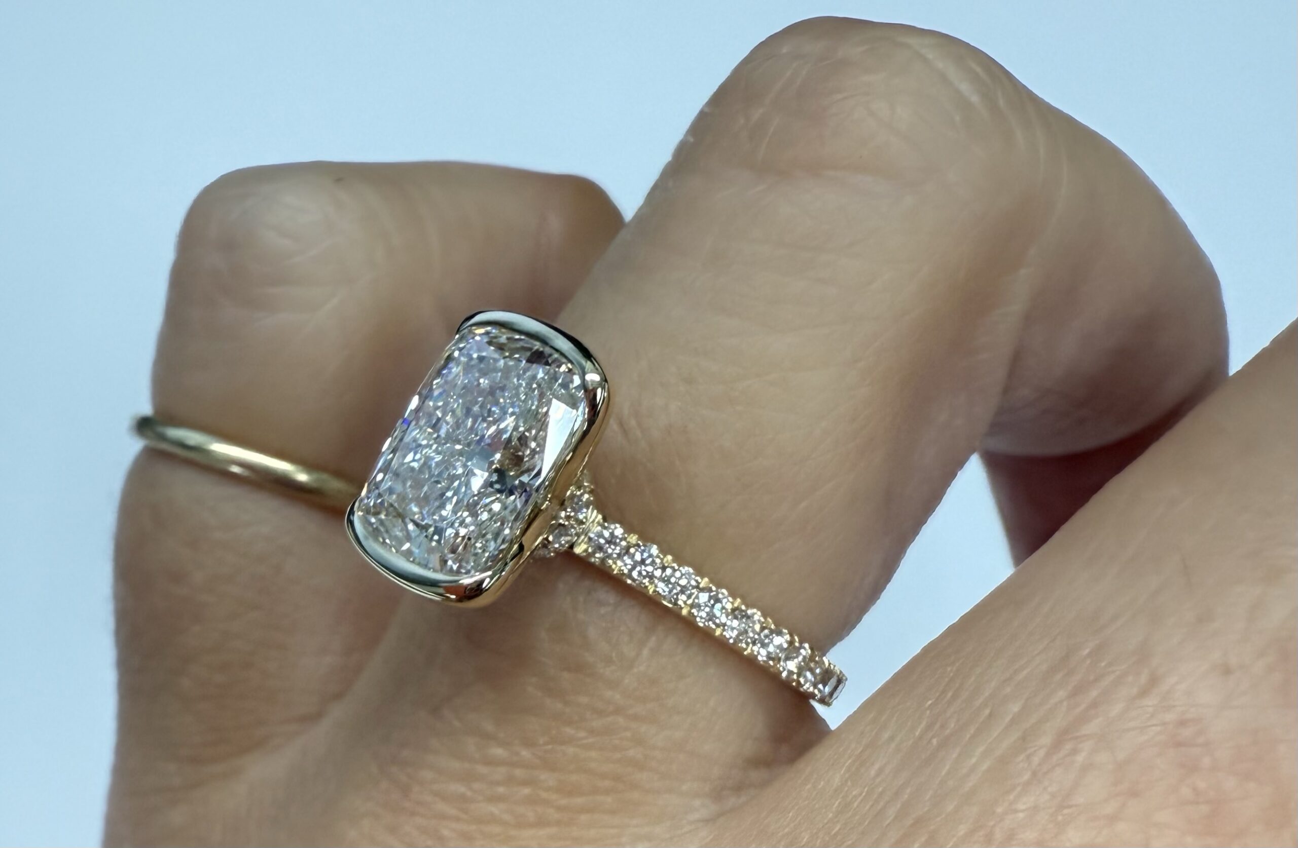 14k Yellow Gold Genuine IGI Certified 2.09 Carat Laboratory Grown Cushion Brilliant Cut Diamond - Image 26