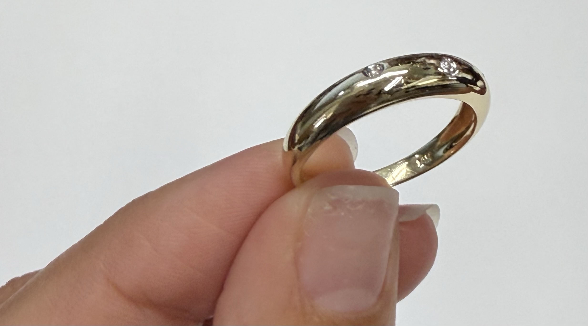 Vintage 14k Yellow Gold Genuine Diamond Domed Band - Image 27
