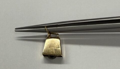 Vintage 14k Yellow Gold Cowbell Charm