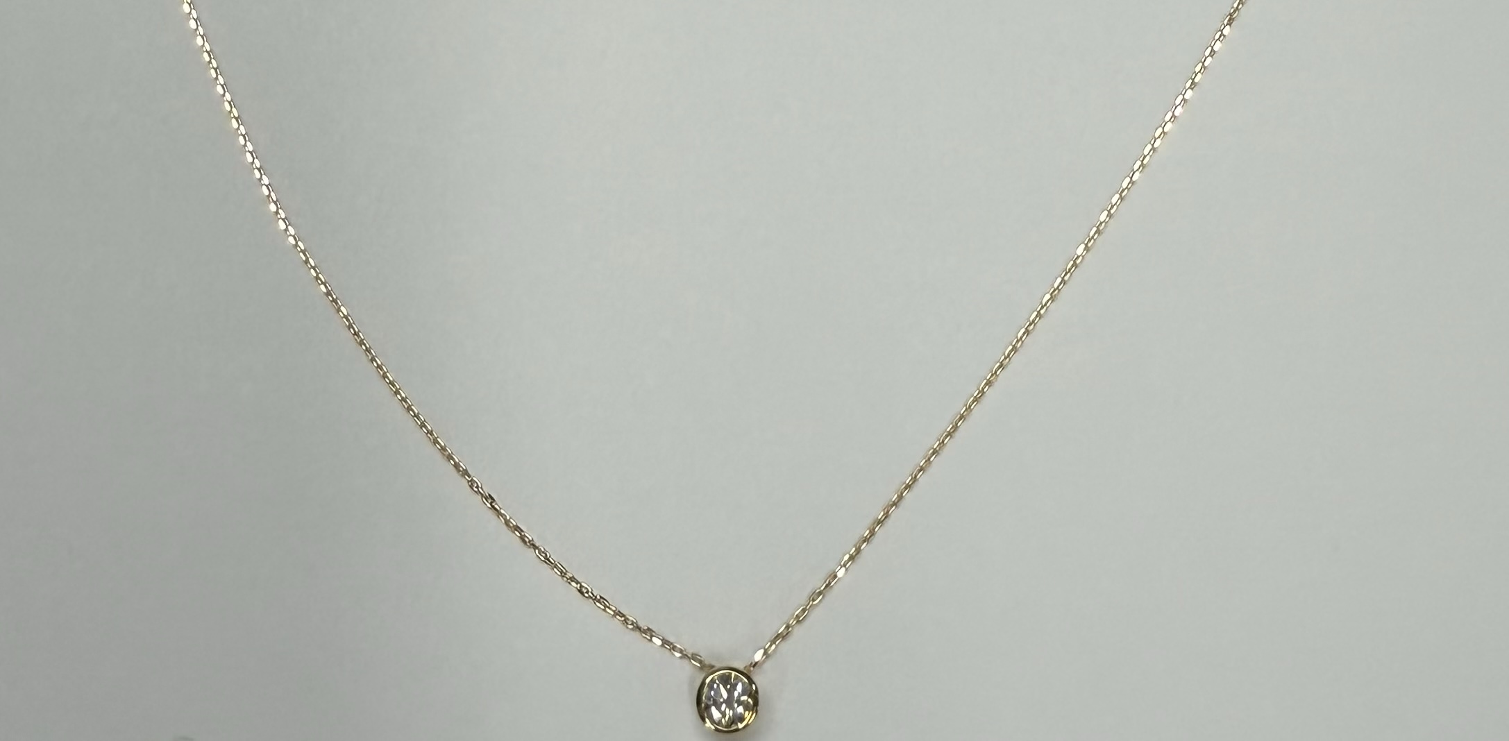 18k Yellow Gold Genuine .20 Cttw Round Brilliant Cut Diamond Bezel Pendant - Image 13