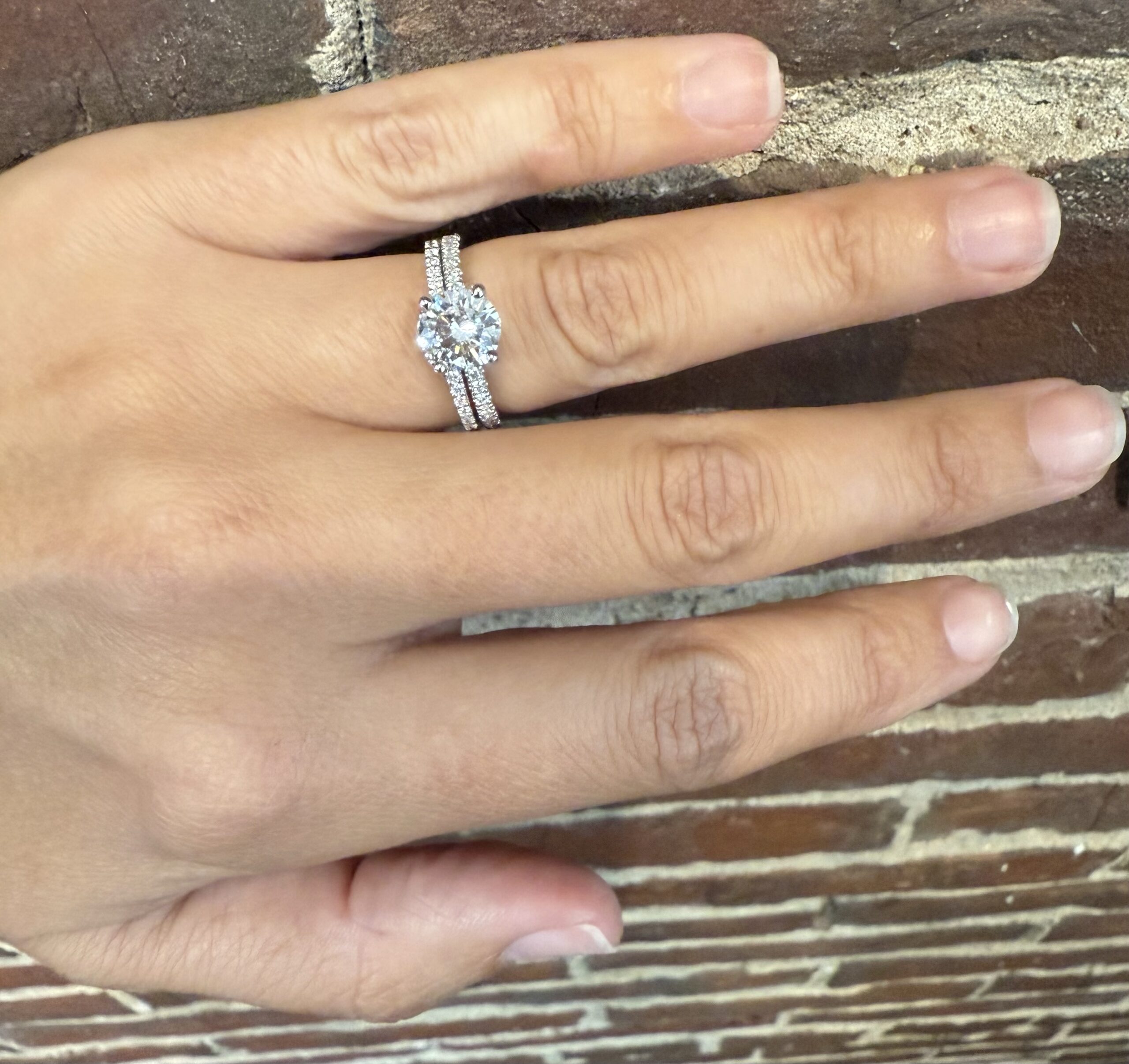 14k White Gold Genuine .14 Cttw Round Brilliant Cut Diamond Notched Band - Image 23