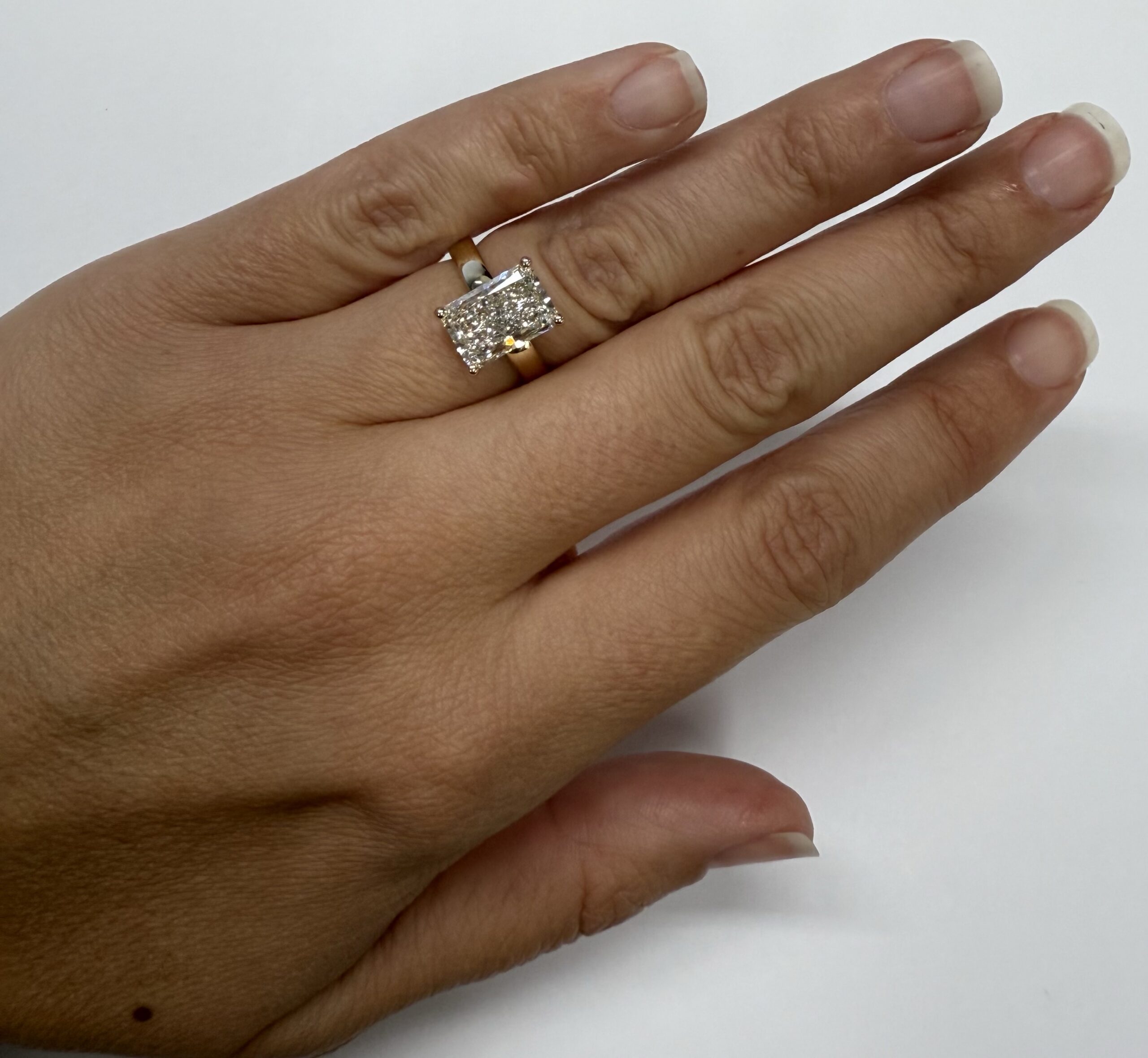 14k Yellow Gold IGI Certified Laboratory Grown 3.23 Carat Cushion Brilliant Cut Diamond Solitaire With Hidden Halo - Image 28