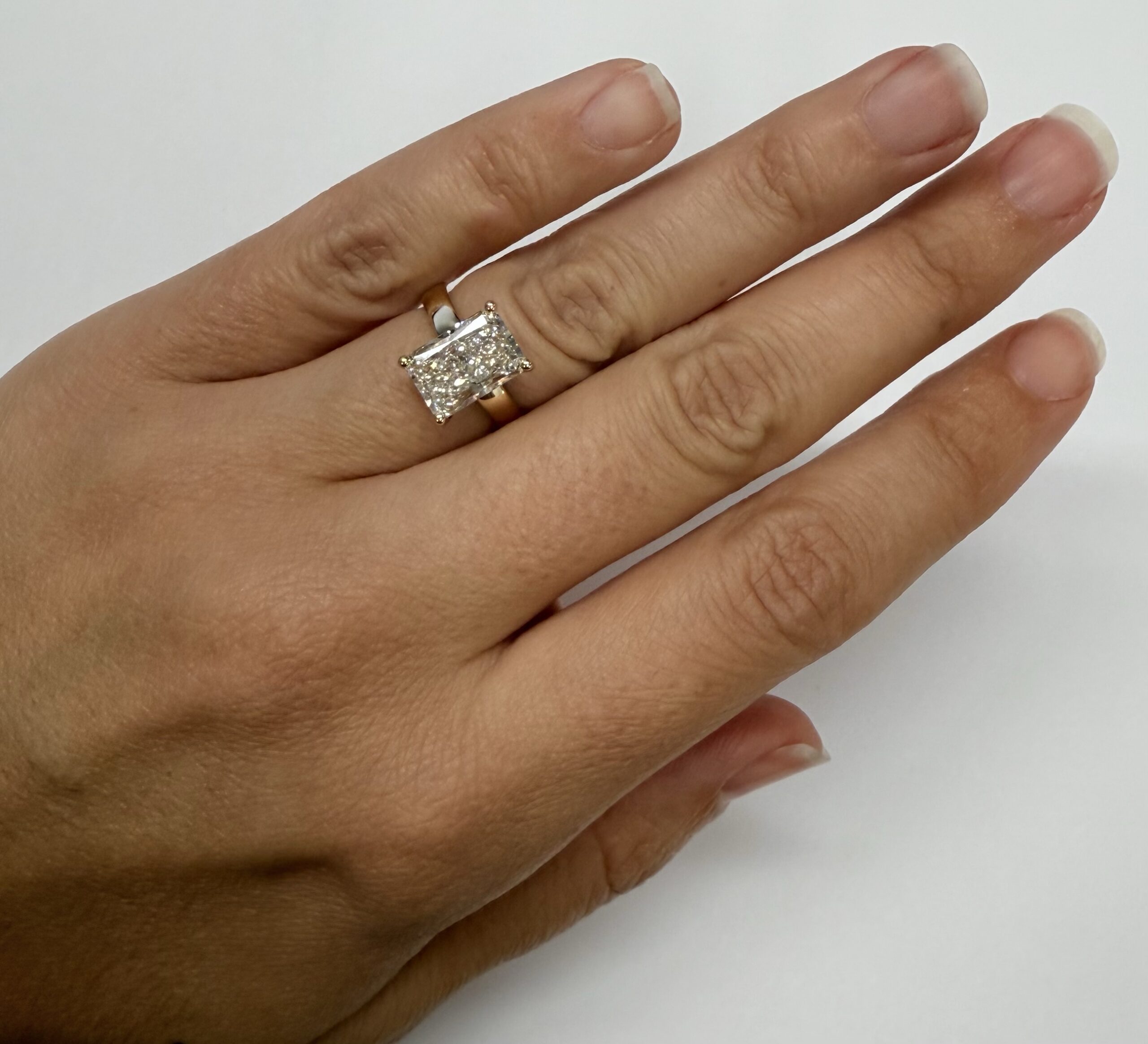 14k Yellow Gold IGI Certified Laboratory Grown 3.23 Carat Cushion Brilliant Cut Diamond Solitaire With Hidden Halo - Image 32