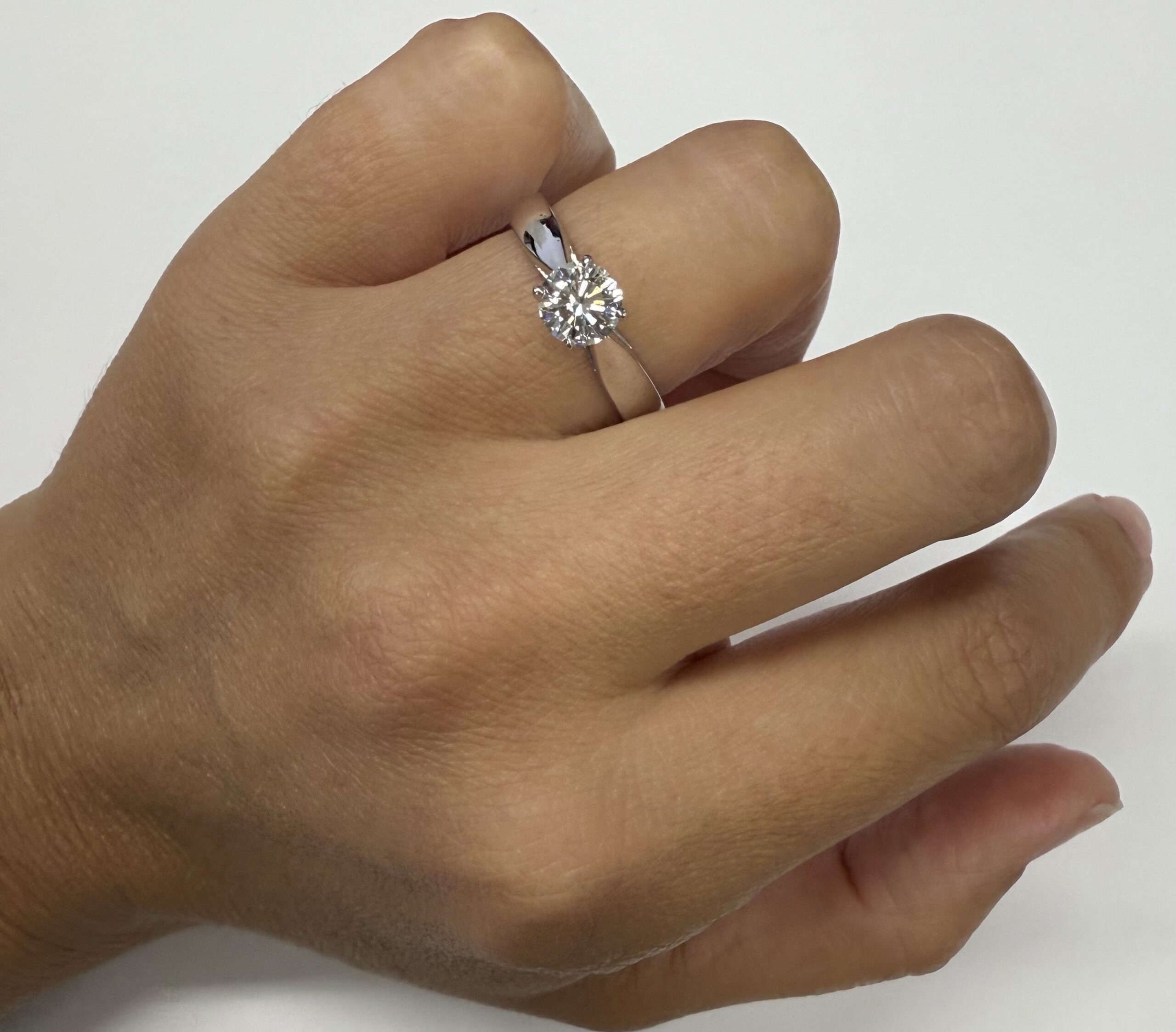 14k White Gold Genuine GIA Certified .90 Carat Round Brilliant Cut Diamond Solitaire - Image 11