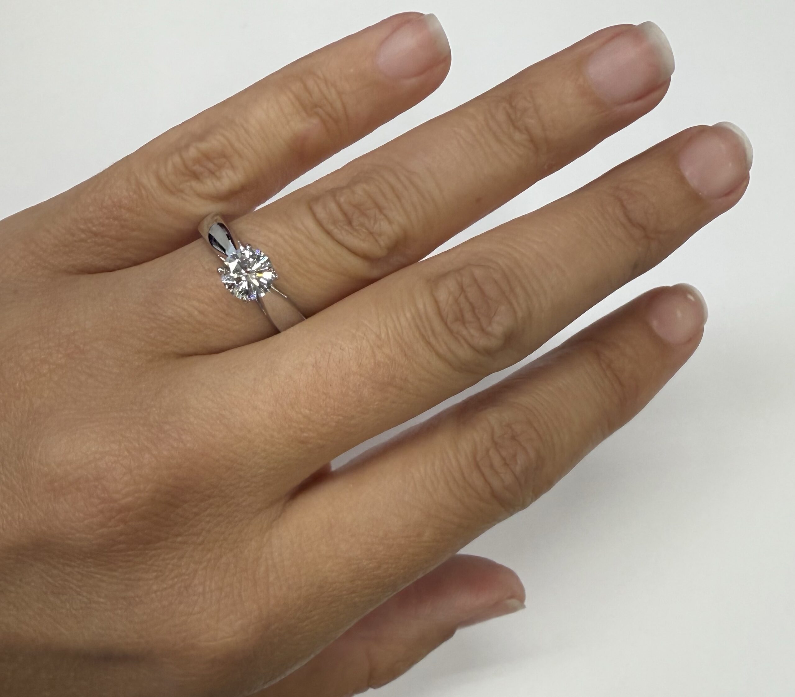 14k White Gold Genuine GIA Certified .90 Carat Round Brilliant Cut Diamond Solitaire - Image 19