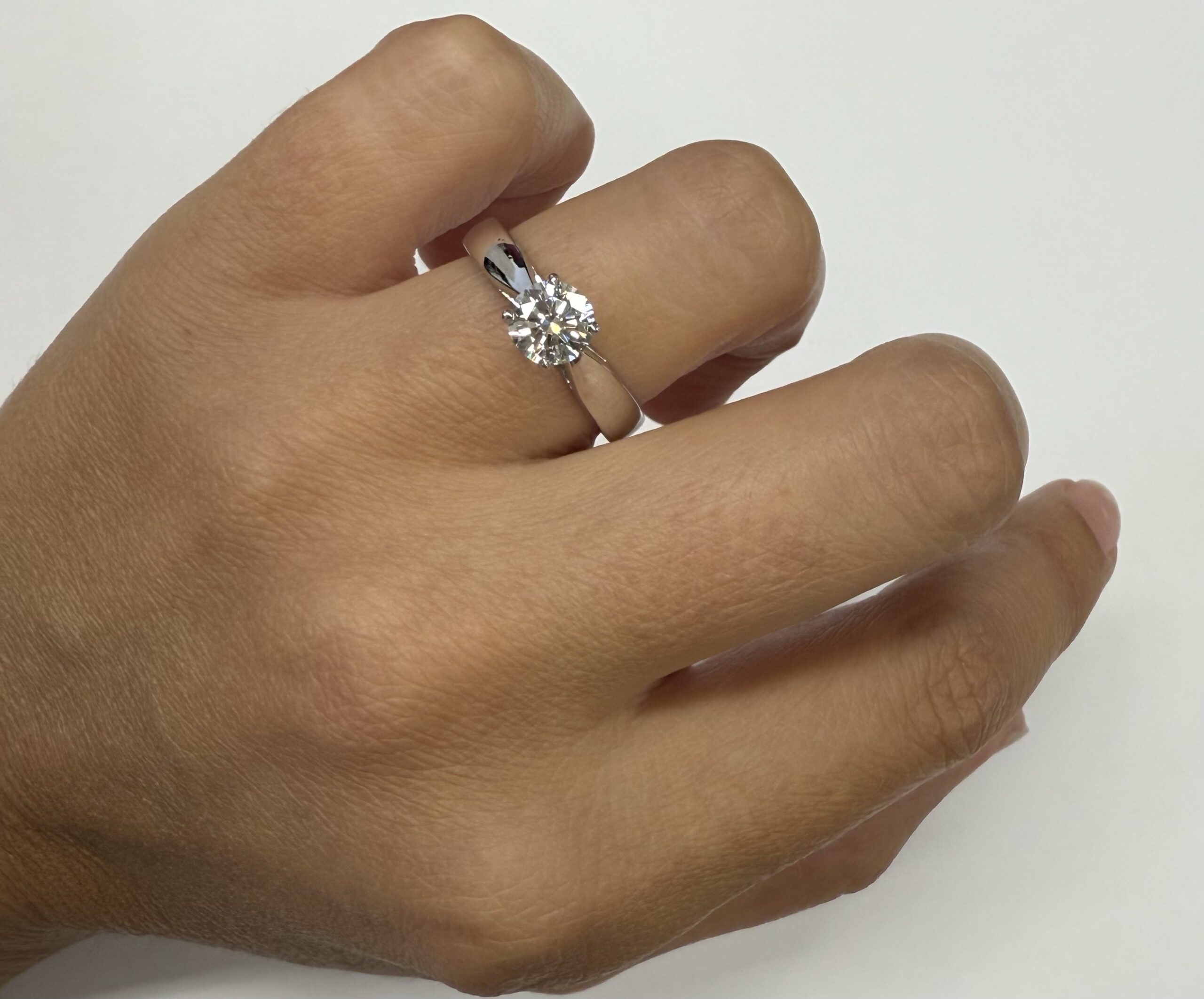 14k White Gold Genuine GIA Certified .90 Carat Round Brilliant Cut Diamond Solitaire - Image 24