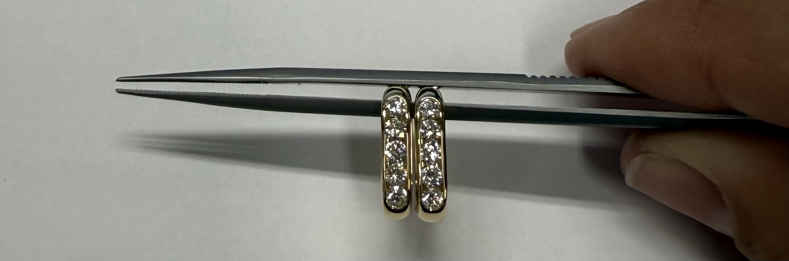 14k Yellow Gold Genuine .51 Cttw Round Brilliant Cut Diamond Oval Shaped Hoop Earrings - Image 28