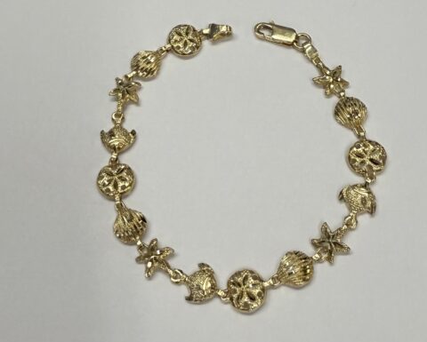 14k Yellow Gold Sea-Life Bracelet